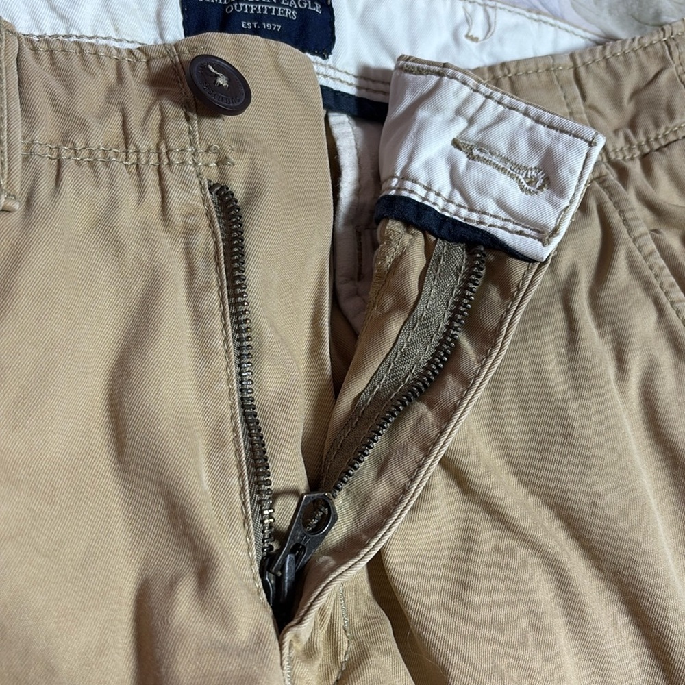 American Eagle Outfitters Dark Khaki Original Straight Pants 32x32 - Picture 4 of 11